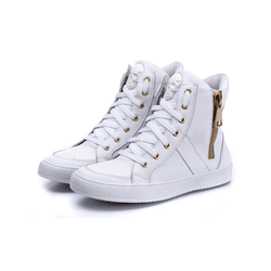 Tenis Sneaker Bawmi Cano Alto Feminino Branco com ... - BAWMI