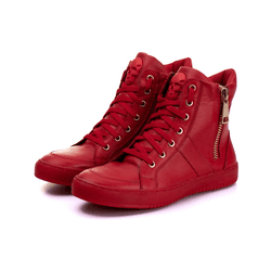 Tenis Sneaker Bawmi Cano Alto Feminino Vermelho co... - BAWMI