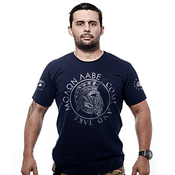 Camiseta Molon Labe AZUL - REF-068-AZUL - b2b-team6.com.br