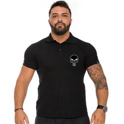 Camiseta Gola Polo Preto Punisher Black - POL-025-... - b2b-team6.com.br