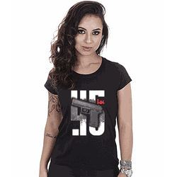 Camiseta Baby Look Militar HK .45 Secret Box - RF... - b2b-team6.com.br