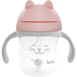 COPO CANUDO COM DISPOSITIVO GATINHO ROSA - 14456 - BEDOT