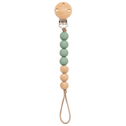 PRENDEDOR DE CHUPETA SILICONE E BAMBU VERDE - 1564 - BEDOT
