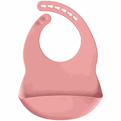 BABADOR EM SILICONE COM PEGA-MIGALHAS ROSA - 15640 - BEDOT