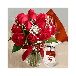 Surpresa de Páscoa para Namorada - Rosas Vermelhas... - Bellas Cestas Online Salvador