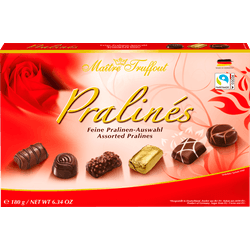 BOMBOM SORTIDOS MAITRE PRALINES VERMELHO 180G - bestcandyz