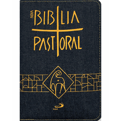 Bíblia Pastoral - Capa Jeans - Média zíper - 30000 - Betânia Loja Catolica 