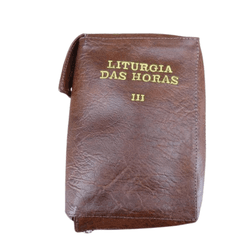 Capa em couro Liturgia das Horas - Marrom Volume III - 27004 - Betânia Loja Catolica 