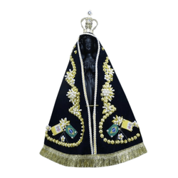 Imagem Resina - Nossa Senhora Aparecida 30 cm - Manto Tecido Bordado - 23448 - Betânia Loja Católica 