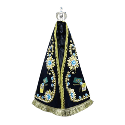 Imagem Resina - Nossa Senhora Aparecida 40 cm - Manto Tecido Bordado - 23447 - Betânia Loja Catolica 