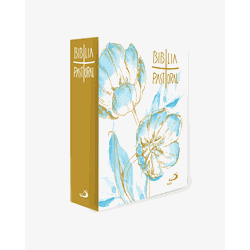 Bíblia Pastoral (Bolso/Floral Azul) - 31303 - Betânia Loja Catolica 