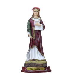 Imagem em Resina Santa Cecília 15 cm - 23099 - Betânia Loja Católica 