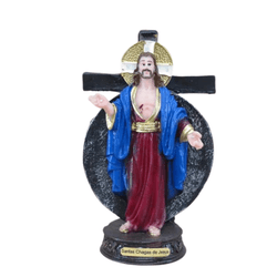 Imagem em Resina - Santas Chagas de Jesus 12 cm - 25341 - Betânia Loja Católica 