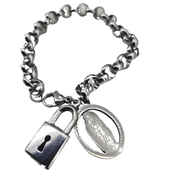 Pulseira Cadeia Consagração Nossa Senhora Guadalupe- Inox - 30049 - Betânia Loja Catolica 