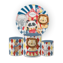 Kit Capas Painel + Trio Cilindros Tema Circo Anima... - Loja | Bibi Painéis