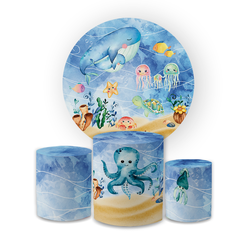 Kit Capas Painel + Trio Cilindros Tema Fundo Do Ma - Loja | Bibi Painéis