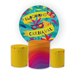 Kit Capa Painel Redondo + Cilindros Carnaval Bloqu... - Loja | Bibi Painéis