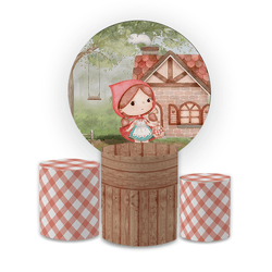 Kit Capas Painel + Trio Cilindros Tema Chapéuzinho... - Loja | Bibi Painéis