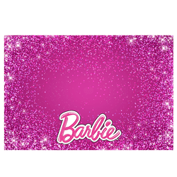 Tapete Temático Decorativo Barbie Pink Glitter - Loja | Bibi Painéis