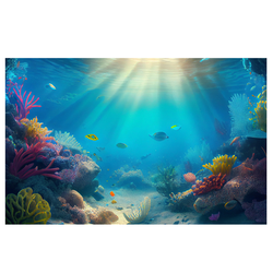 Tapate Decorativo Temático Fundo Do Mar - Loja | Bibi Painéis