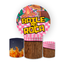 Kit Capa Painel Redondo + Trio Cilindros Festa Jun... - Loja | Bibi Painéis