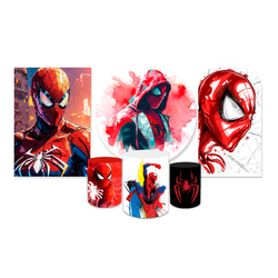 Kit Completo Homem Aranha Vermelho - Loja | Bibi Painéis