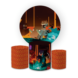 Kit Capa Painel Redondo + Trio Cilindros Decoração... - Loja | Bibi Painéis