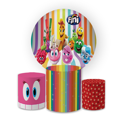 Kit Capa Painel Redondo + Trio Cilindros Decoração... - Loja | Bibi Painéis
