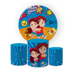 Kit Capa Painel Redondo + Trio Cilindros Decoração... - Loja | Bibi Painéis