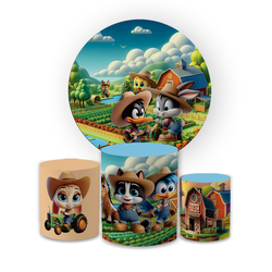 Kit Capa Painel Redondo + Trio Cilindros Decoração... - Loja | Bibi Painéis