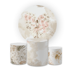 Kit Capa Painel Redondo + Trio Cilindros Decoração... - Loja | Bibi Painéis
