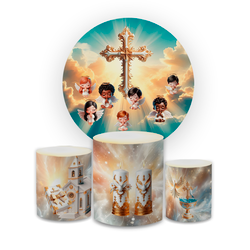 Kit Capa Painel Redondo + Trio Cilindros Decoração... - Loja | Bibi Painéis