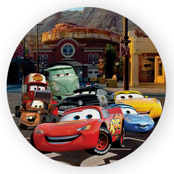 Painel Redondo Decorativo Carros Mcqueen - Loja | Bibi Painéis