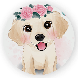 Capa Painel Redondo Decorativo Tema Cão e Gato Dec... - Loja | Bibi Painéis