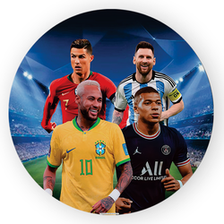 Capa Painel Redondo Decorativo Futebol - Loja | Bibi Painéis