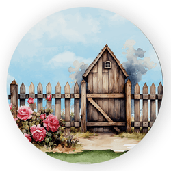 Capa Painel Redondo Decorativo Fazendinha - Loja | Bibi Painéis
