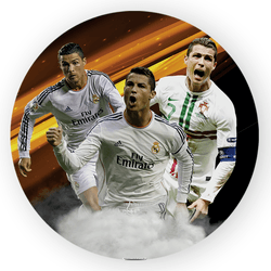 Painel Redondo Decorativo Cristiano Ronaldo - Loja | Bibi Painéis