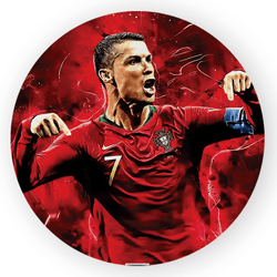 Painel Redondo Decorativo Cristiano Ronaldo - Loja | Bibi Painéis