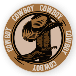 Painel Redondo Decorativo Cowboy - Loja | Bibi Painéis