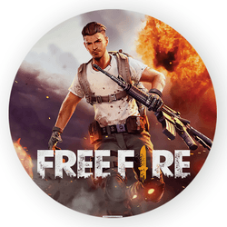 Painel Redondo Decorativo Free Fire - Loja | Bibi Painéis