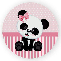 Painel Redondo Decorativo Panda - Loja | Bibi Painéis