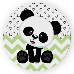 Painel Redondo Decorativo Panda - Loja | Bibi Painéis