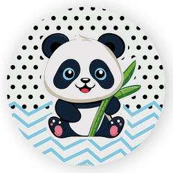 Painel Redondo Decorativo Panda - Loja | Bibi Painéis