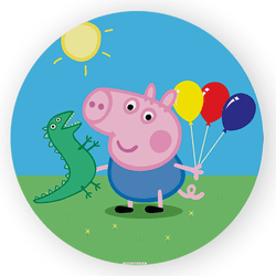 Painel Redondo Decorativo Peppa Pig - Loja | Bibi Painéis