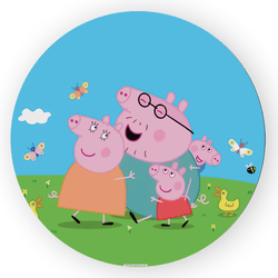Painel Redondo Decorativo Peppa Pig - Loja | Bibi Painéis