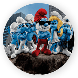 Painel Redondo Decorativo Smurf - Loja | Bibi Painéis