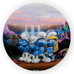 Painel Redondo Decorativo Smurf - Loja | Bibi Painéis