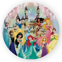 Painel Redondo Decorativo Princesa - Loja | Bibi Painéis
