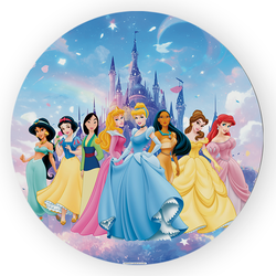 Painel Redondo Decorativo Princesa - Loja | Bibi Painéis