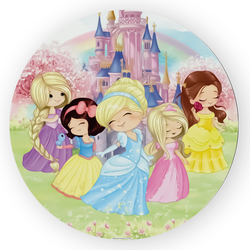 Painel Redondo Decorativo Princesa - Loja | Bibi Painéis